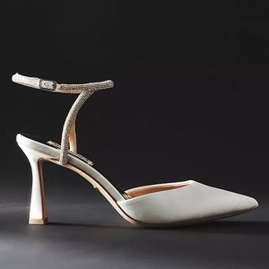 BADGLEY MISCHKA Kamilah by Anthropologie Strappy Crystal Embellished pumps 7.5
